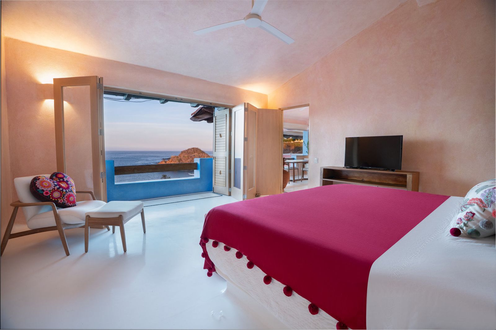 Main bedroom opening to the terrace